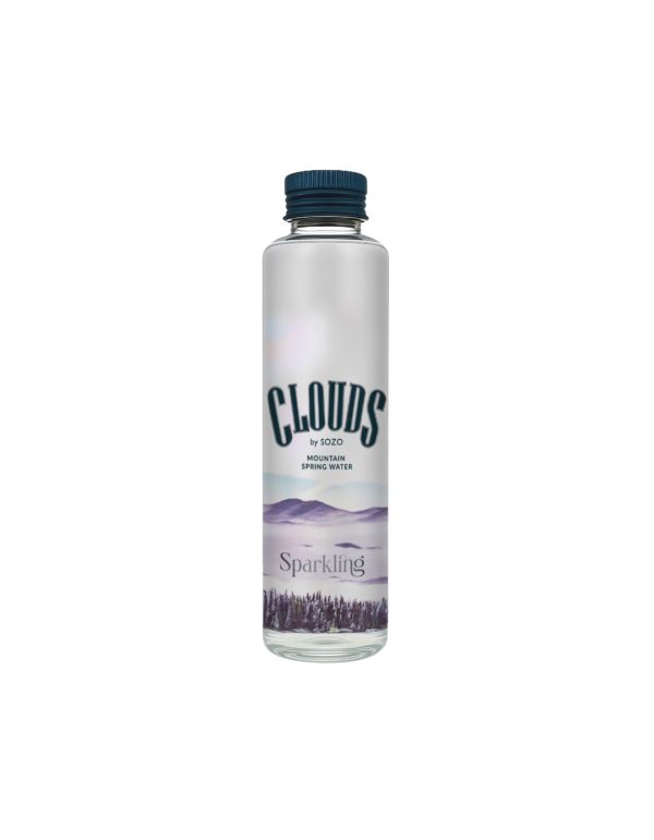 Clouds Sparkling Mountain Spring Water Glass Bottle 650ml